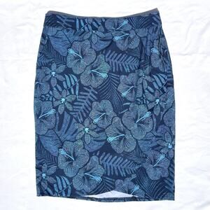 Ripskirt Hawaii Length 3 Womens Large Maui Moonlight Blue Print Wrap Skirt